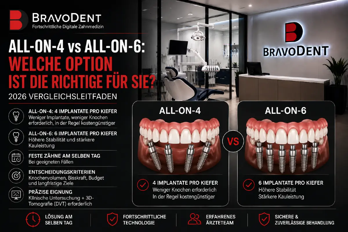 All-on-4 vs All-on-6: Welche Methode passt zu Ihnen? Vergleichsratgeber 2026